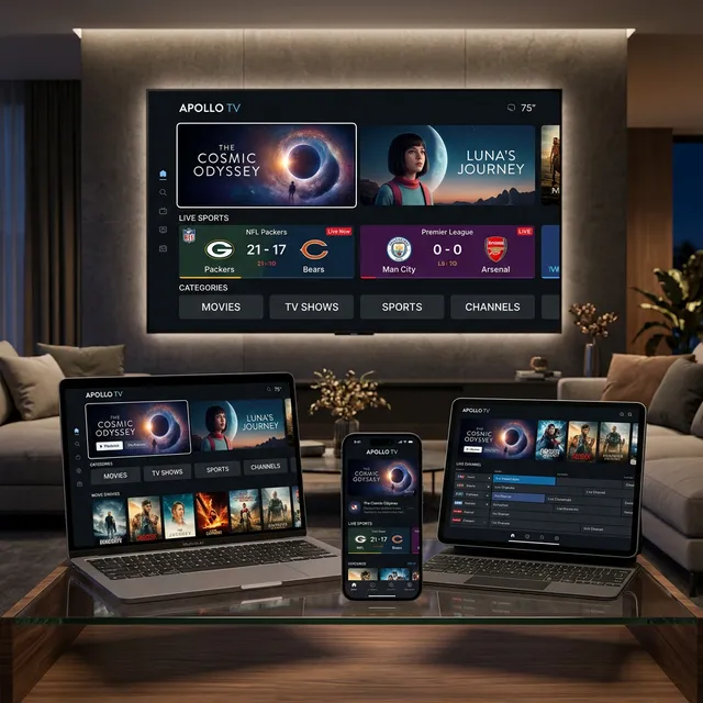 Apollo TV on Smart TV, Smartphone, Tablet, and Laptop